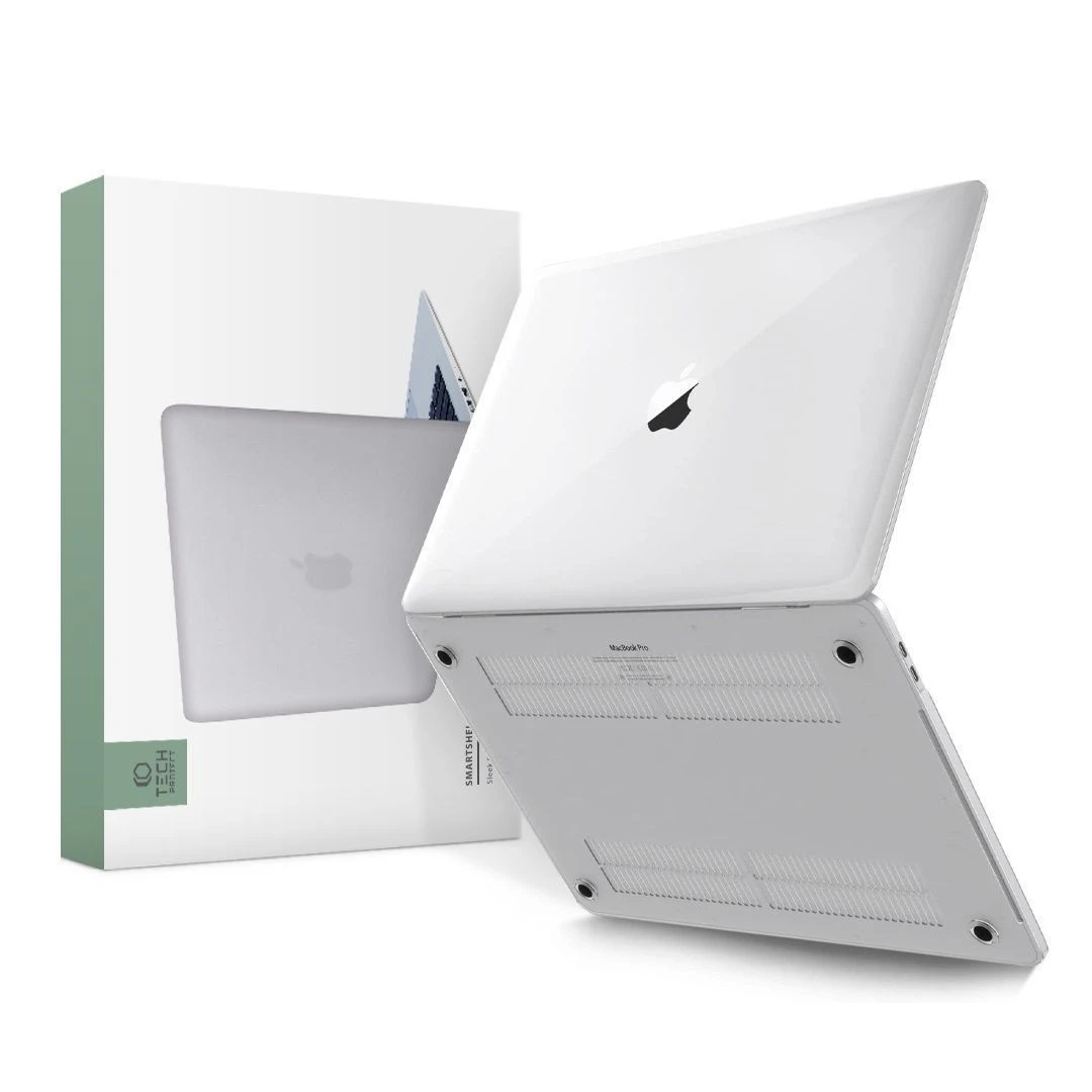 Husa Tech-Protect Smartshell pentru Apple MacBook Pro 14 M1/M2/M3 2021-2023 Transparent - 