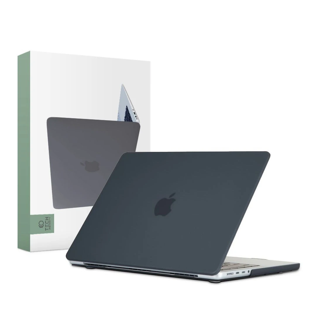 Husa Tech-Protect Smartshell pentru Apple MacBook Pro 14 M1/M2/M3 2021-2023 Negru Mat - 