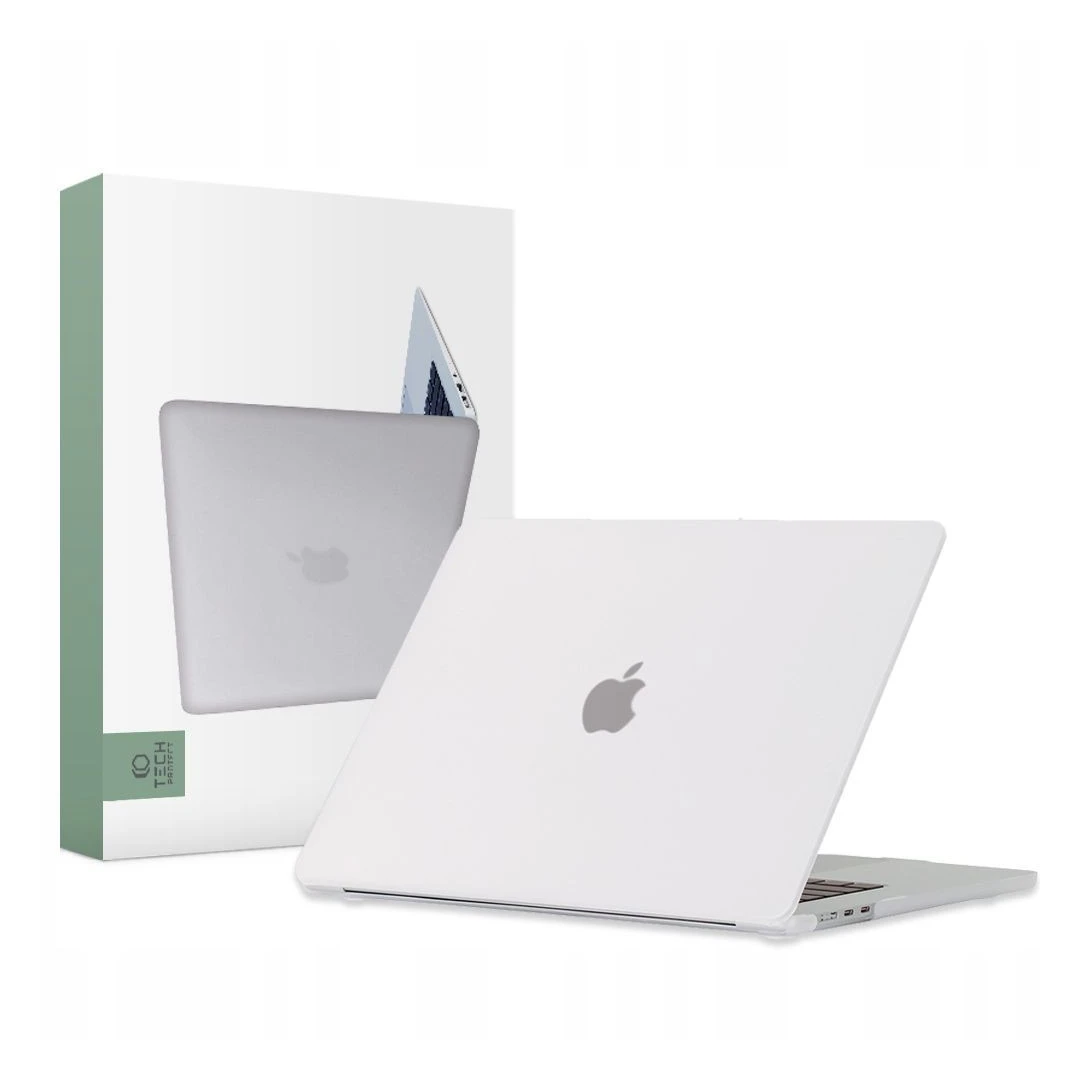 Husa Tech-Protect Smartshell pentru Apple MacBook Air 15 M2/M3/2023-2024 Mat Transparent - 