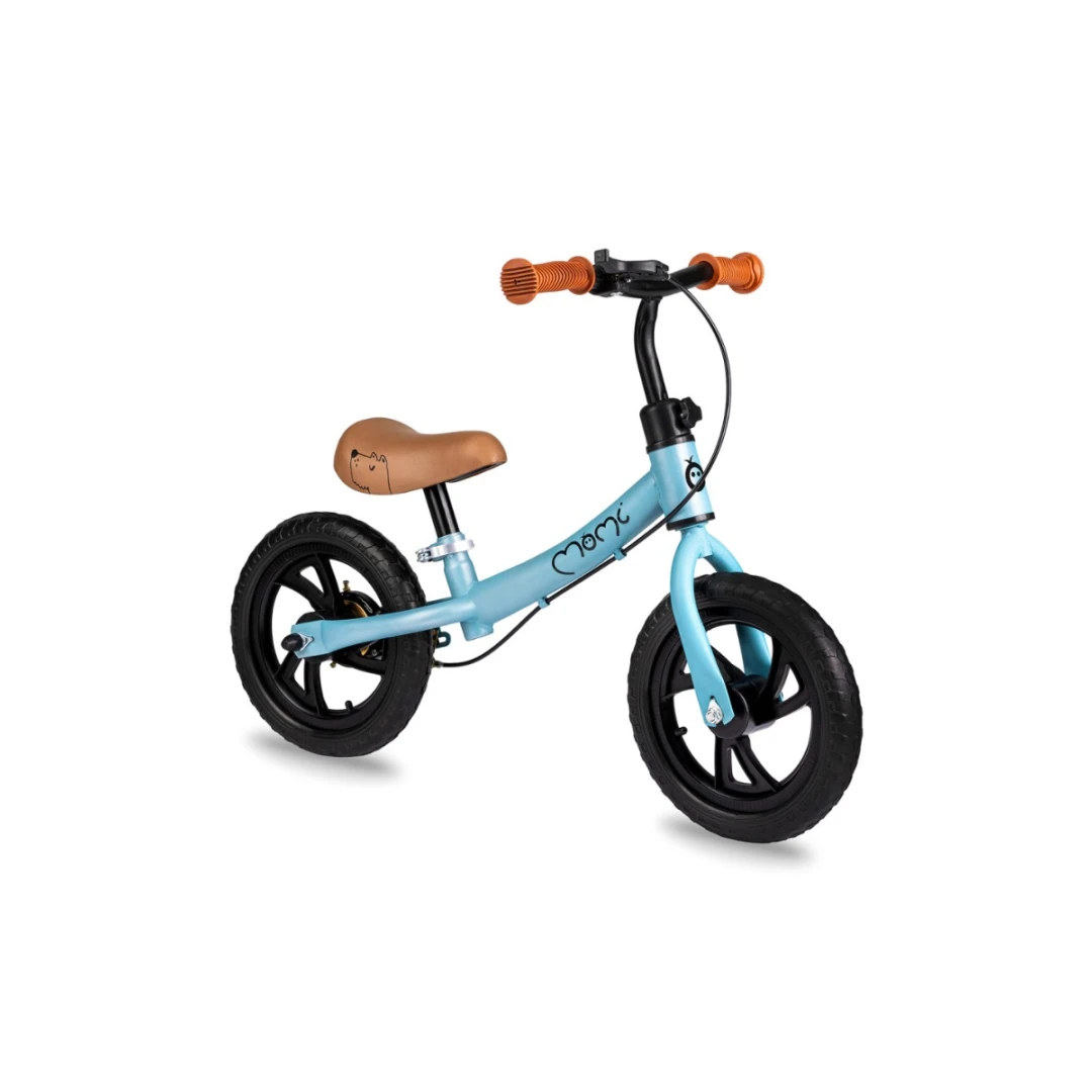 Bicicleta fara pedale, Momi Breki - Blue - Bicicleta fara pedale, Momi Breki - Blue O bicicleta de echilibru este o alegere excelenta pentru un copil care isi incepe aventura cu sportul pe doua roti si, cel mai important, il pregateste pentru a merge pe bicicleta cu pedale. Bicicleta Momi Breki e