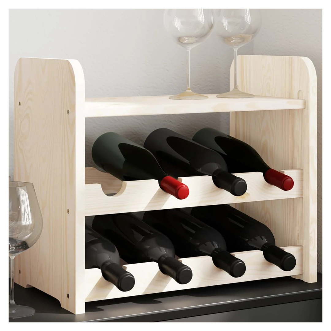 Suport vinuri cu raft superior, 43x25x37 cm, lemn masiv de pin - Păstrați, învechiți și expuneți-vă vinul cu stil, cu acest suport pentru sticle de vin din lemn! Lemn masiv de pin: Acest suport pentru sticle de vin...