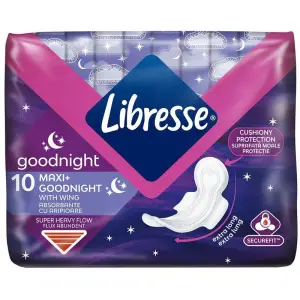 Absorbante Libresse Maxi Goodnight, 10 bucati - 