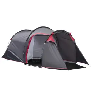 Cort camping, 2 persoane, impermeabil, cu vestibul, gri, 426x206x154 cm - Cort camping, 2 persoane, impermeabil, cu vestibul, gri, 426x206x154 cm&amp;nbsp; &amp;nbsp;Dacă sunteți &amp;icirc;n căutarea unei experiențe de camping confortabile și practice, acest cort cu 2 locuri este alegerea perfectă pentru dvs. Iată de ce este remarcabil:Caracteristici:Design Cu 2 CamereAcces ConvenabilMateriale DurabileUșor de Transportat&amp;nbsp; &amp;nbsp; Cu dimensiuni generoase și un design inteligent, acest cort cu 2 locuri este alegerea ideală pentru cupluri sau mici grupuri de camping. Indiferent dacă vă bucurați de călătoriile &amp;icirc;n natură sau de aventurile &amp;icirc;n aer liber, acest cort vă va oferi confortul și protecția necesare pentru o experiență plăcută de camping.