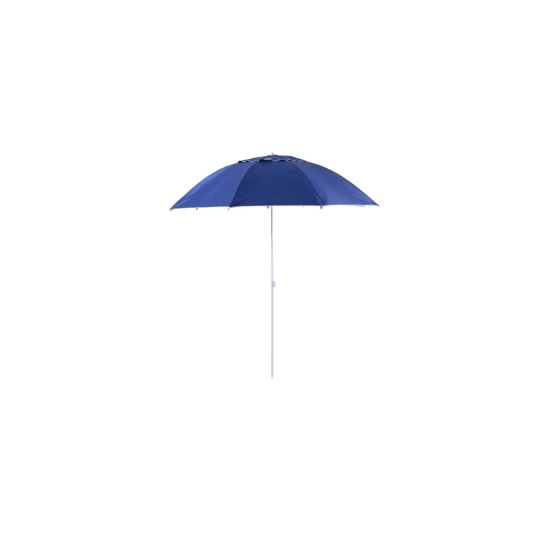 Umbrela plaja/gradina, 2 in 1, albastru si alb, 210 cm - 