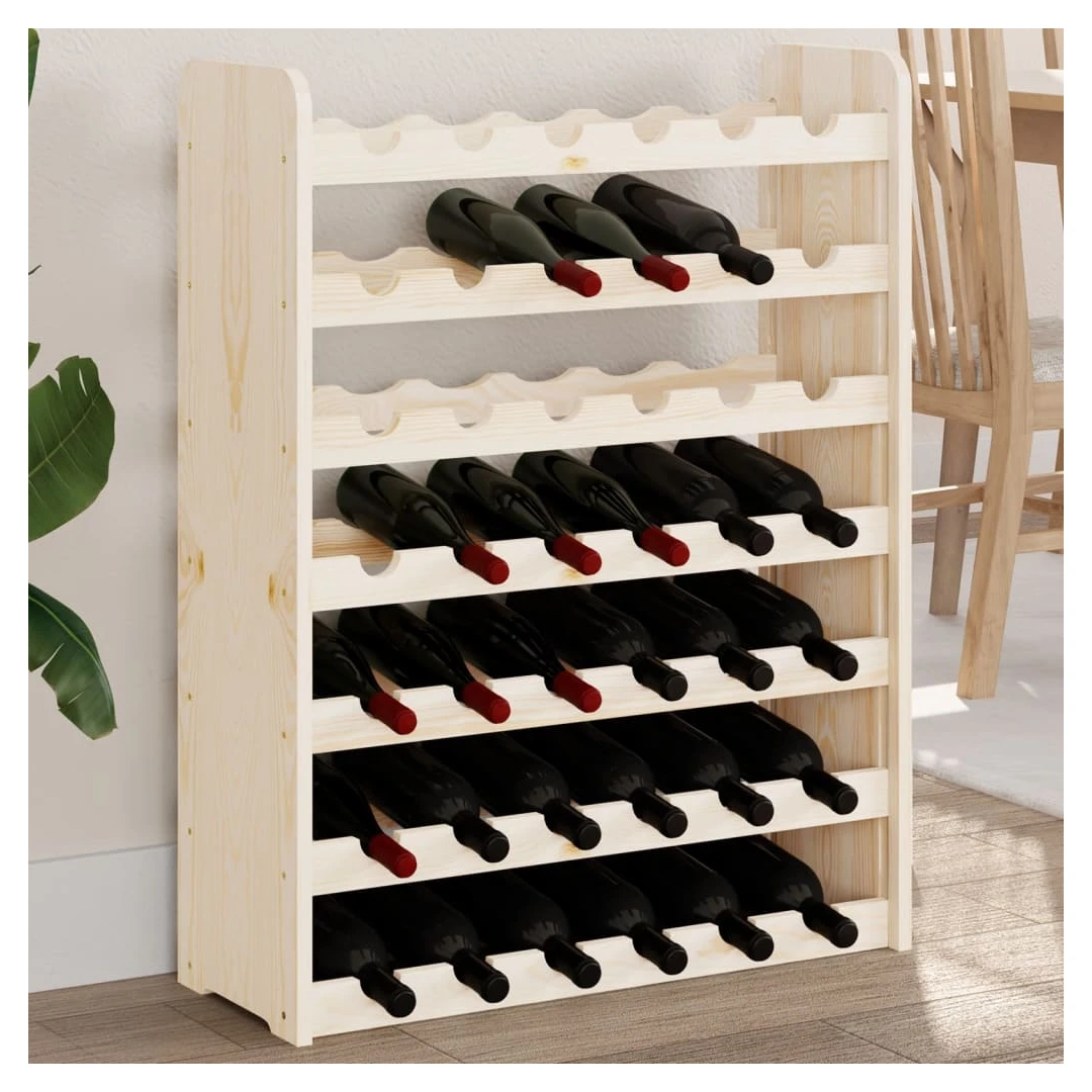 Suport de vinuri, 67,5x25x87 cm, lemn masiv de pin - Păstrați, învechiți și expuneți-vă vinul cu stil, cu acest suport pentru sticle de vin din lemn! Lemn masiv de pin: Acest suport pentru sticle de vin...