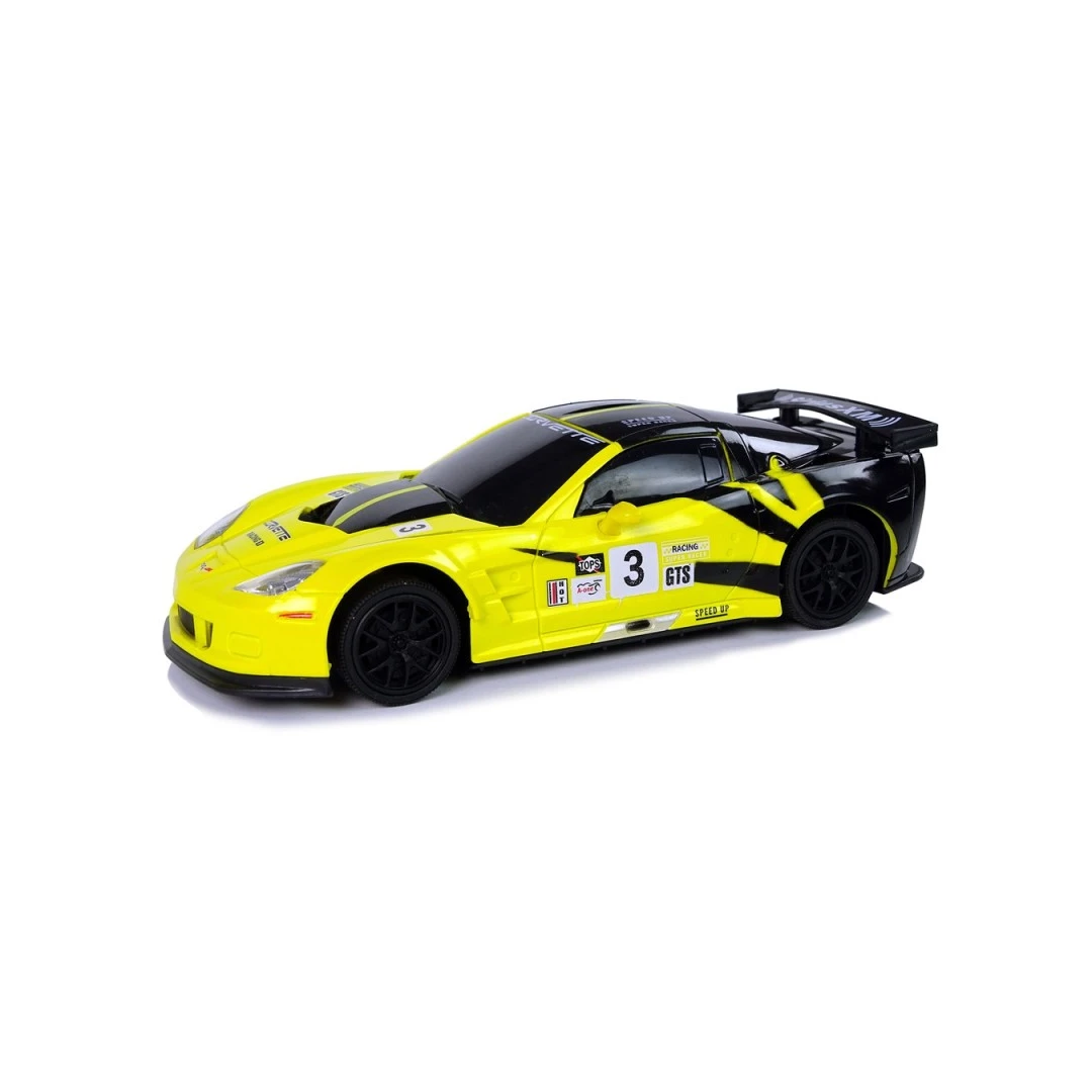Masinuta sport RC pentru copii cu telecomanda, Corvette C6.R galben MCT 9734 - 
