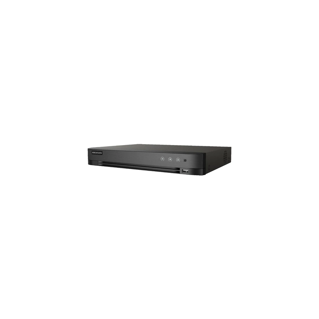 DVR AcuSense 8 ch. video 8MP, Analiza video, AUDIO 'over coaxial', Alarma in-out - HIKVISION iDS-7208HUHI-M1-SA - 