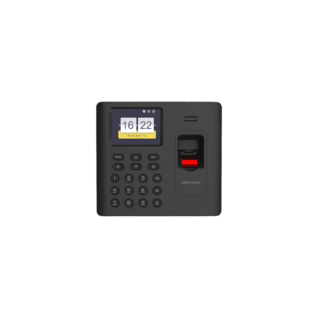 Terminal standalone IP de pontaj cu cititor Amprenta, Card Mifare, Wi-Fi - HIKVISION DS-K1A802AMF-B - 