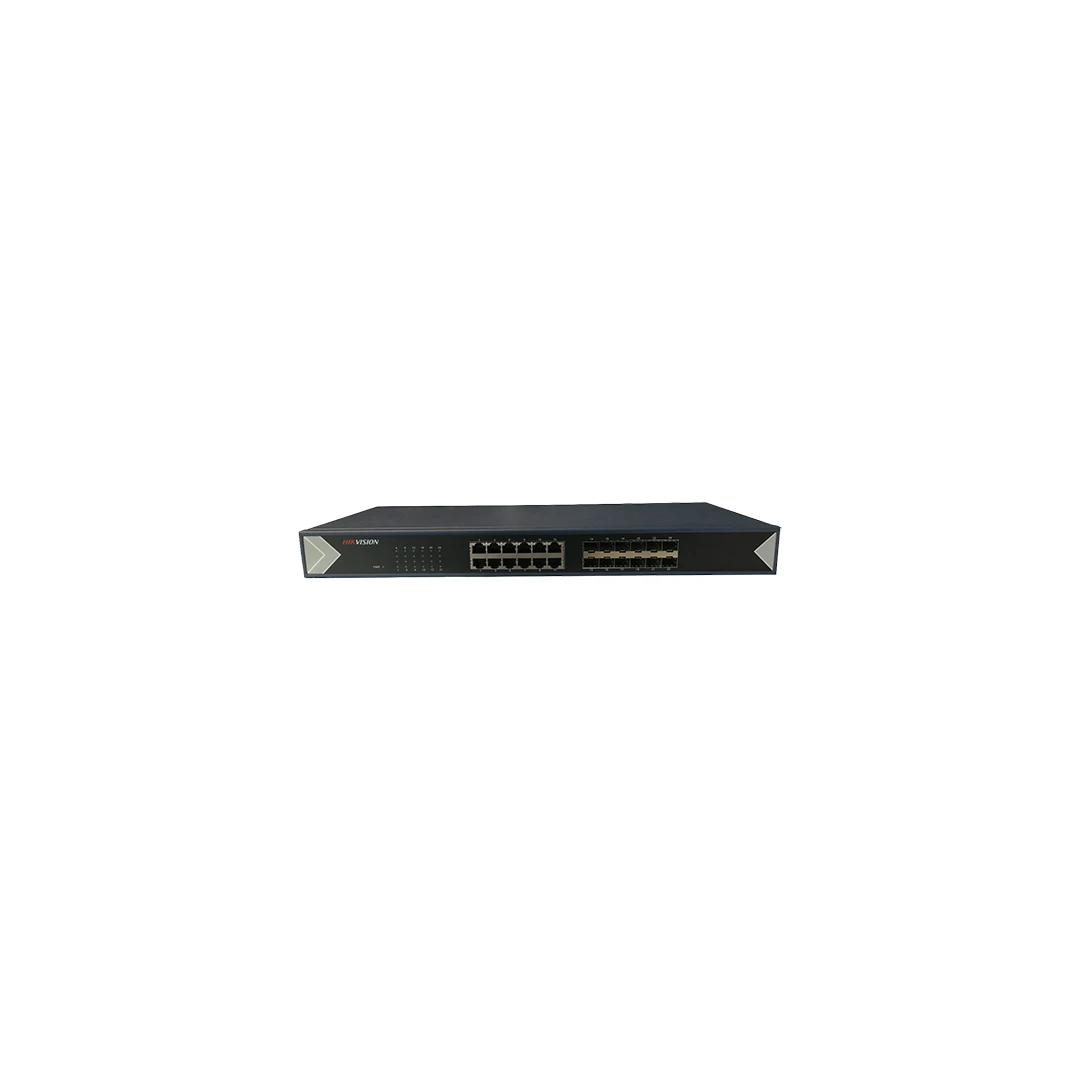 Switch 24 porturi gigabit, 12 porturi RJ45 + 12 porturi SFP - Hikvision DS-3E0524TF - 