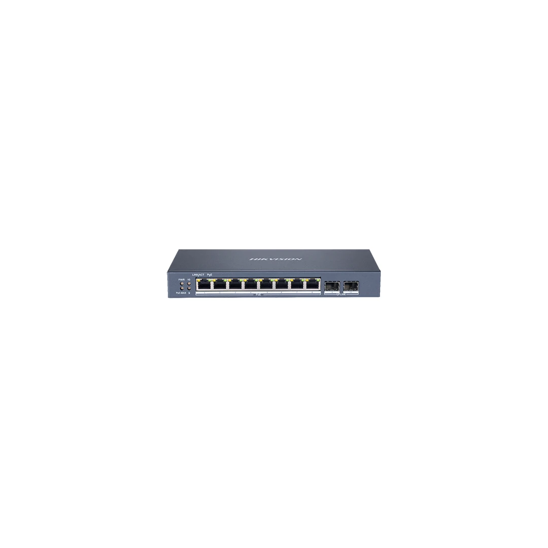 Switch 8 porturi Gigabit PoE, 2 port SFP uplink, SMART Management - HIKVISION DS-3E1510P-SI - 