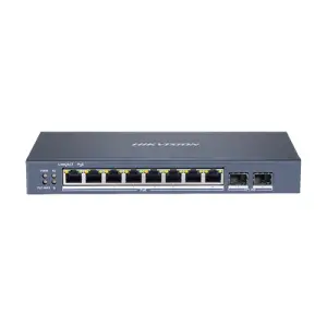 Switch 8 porturi Gigabit PoE, 2 port SFP uplink, SMART Management - HIKVISION DS-3E1510P-SI - 