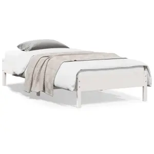 Cadru de pat, alb, 100x200 cm, lemn masiv de pin - Bucurați-vă de un somn bun cu acest cadru de pat din lemn! Este o completare practică și decorativă pentru interiorul locuinței dvs. Lemn masiv de pin...