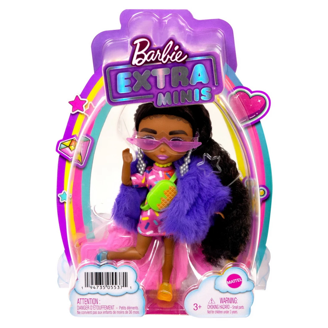 Barbie papusa Barbie extra mini bruneta - 