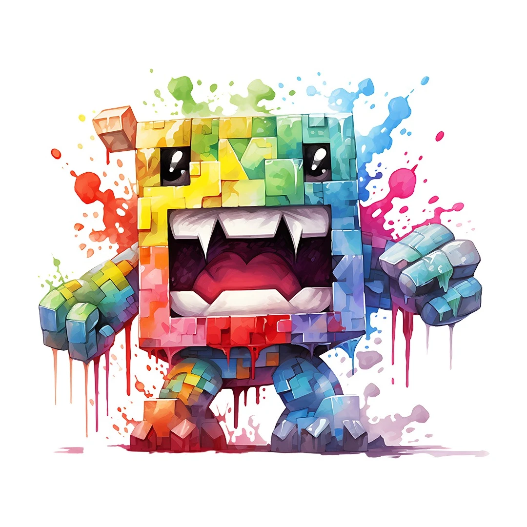 Sticker decorativ, Minecraft, Multicolor, 1376STK-14 - 