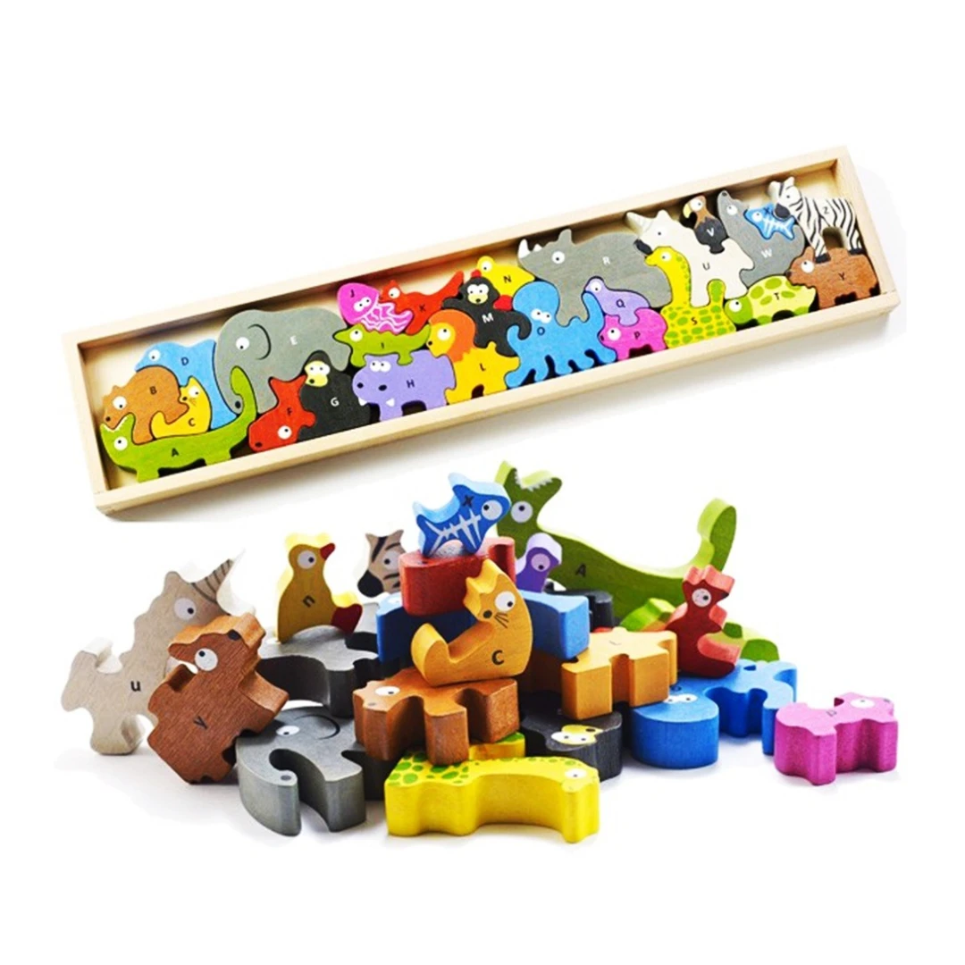 Joc educativ, Parada de animale puzzle de la A la Z, D235-3315726 - 