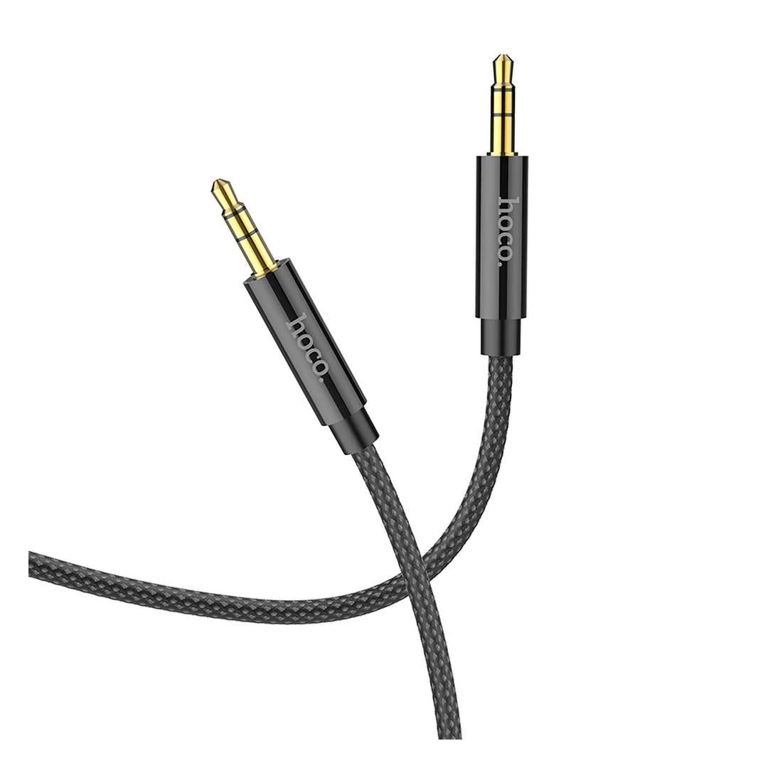 Cablu Auxiliar Audio Hoco, Jack 3.5 mm-Jack 3.5mm, 100CM, Negru - 