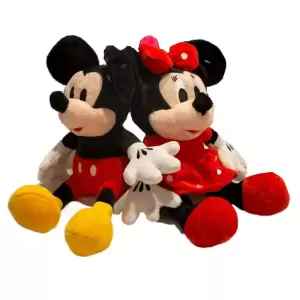 Set 2 Jucarii din Plus Minnie Mouse si Mickey Mouse, 28 cm, Multicolor - 