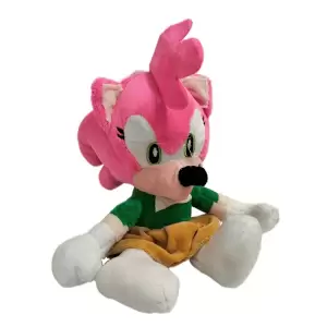 Jucarie de Plus Sonic Amy, cu Snur si Ventuza, 28 cm, Roz - 