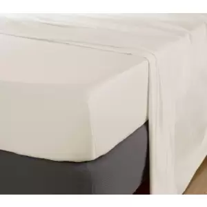 Cearceaf de pat cu elastic, 600TC - Ivory - 180x200 cm