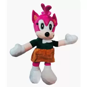 Jucarie de Plus Sonic Amy, 20 cm,Breloc,  Roz - 