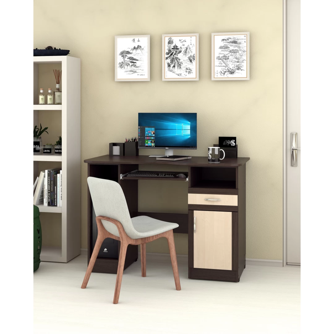 BIROU TIP II WENGE+MESTEACAN - Iti prezentam mobilier birou L115xA60xi82cm, culoare wenge+mesteacan. Pentru mai multe oferte si detalii cu mobila birou, click aici.