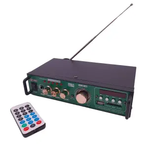 Amplificator digital IdeallStore®, BT-680 Experience, tip Statie, 2x10 W, Bluetooth, telecomanda, intrari USB, SD CARD, microfon - 