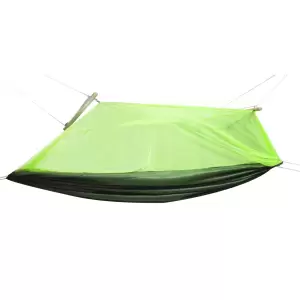 Hamac de Camping Dublu (2 persoane), 200 x 100 cm + Plasa de tantari, culoare Verde - <p>Hamac de Camping Dublu (2 persoane), 200 x 100 cm + Plasa de tantari, culoare Verde</p>