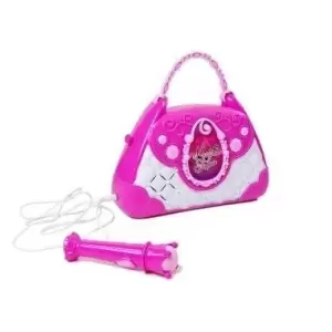 Gentuta karaoke roz, cu microfon si USB, pentru fetite, LeanToys, 7829 - 