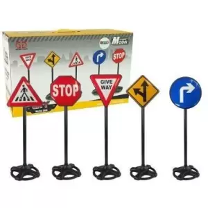 Set semne de circulatie, de jucarie pentru copii, 82 cm, LeanToys, 9402 - 