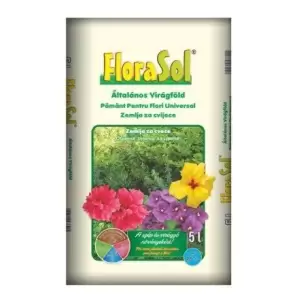 Pamant de flori universal, Florasol, pentru plante in ghiveci, 5 L - 