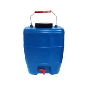 Bidon camping 10 L, cu robinet si maner, albastru, plastic - 