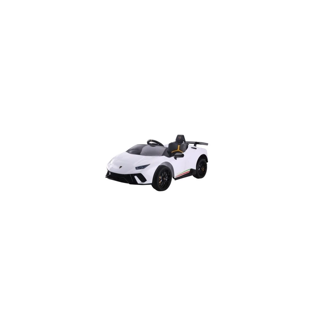 Masinuta electrica pentru copii, Lamborghini Huracan Alb, cu telecomanda, 2 motoare, greutate maxima 30 kg, 6571 - 