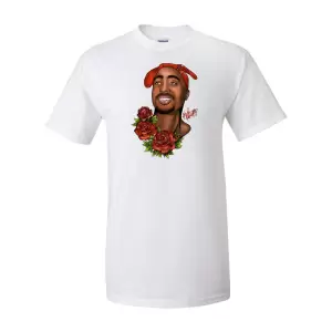 Tricou, Tupac 2pac Roses, Alb, Marime L - Iti prezentam tricou alb pentru dama si barbati, personalizat. Pentru oferte si detalii, click aici.