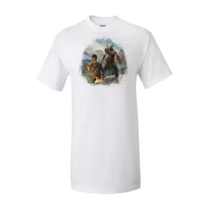 Tricou, God of War, Kratos and Atreus, Alb, Marime L - Iti prezentam tricou alb pentru dama si barbati, personalizat. Pentru oferte si detalii, click aici.