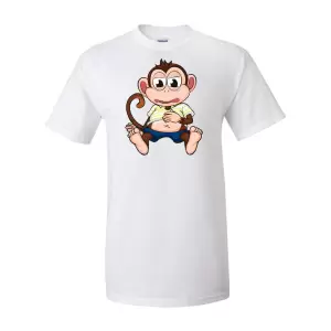 Tricou, Monkey, Alb, Marime L - Iti prezentam tricou alb pentru dama si barbati, personalizat. Pentru oferte si detalii, click aici.