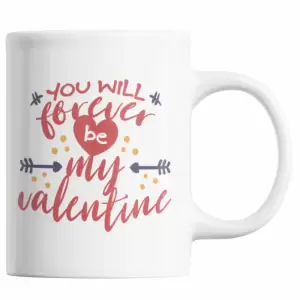 Cana cafea, cadou inedit de Valentine's Day pentru iubit, Priti Global, imprimata cu mesajul dragastos: "Tu vei fi intotdeauna iubitul meu", 300 ml - 