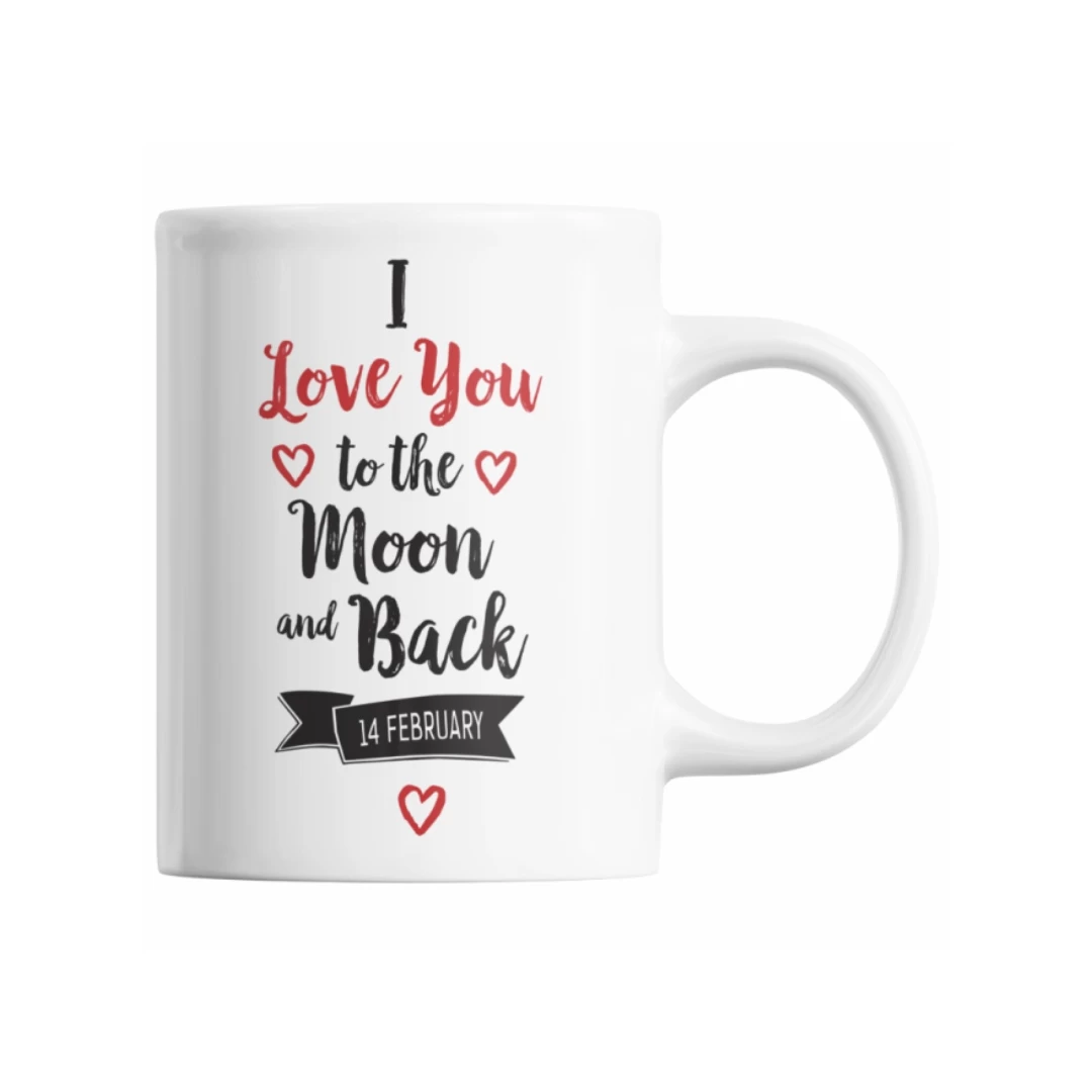 Cana pentru ziua indragostitilor, Priti Global, I love you to the moon and back, 14 Februarie, 300 ml - 