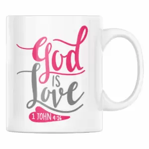 Cana cafea cadou special pentru prieten de ziua indragostitilor, Priti Global, Dumnezeu este dragoste, 1 Ioan 4:16, 300 ml - 