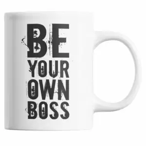 Cana cadou pentru prieteni, antreprenori, intreprinzatori sau afaceristi, cu mesaj inedit: "Be your own boss - Fii propriul tau sef!", Priti Global, 300 ml - 
