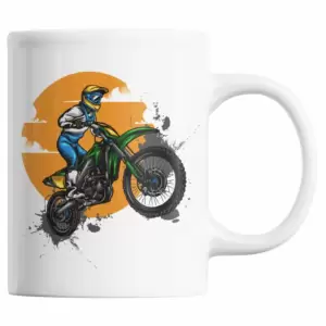 Cana pentru motociclisti, Priti Global, pentru iubitorii de OFFROAD, Moto Racing, motocicleta verde, 300 ml - 