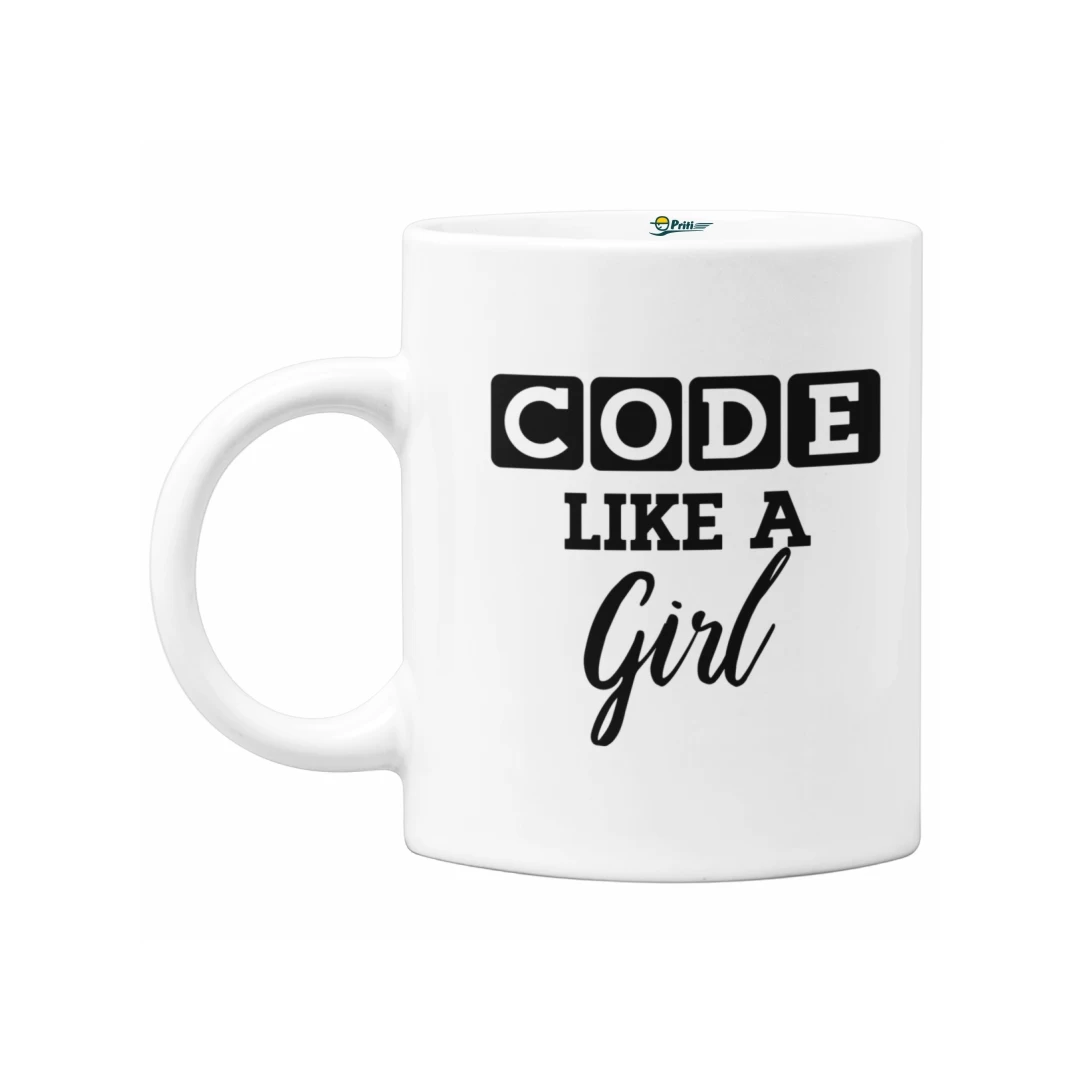 Cana programatori, Priti Global, Code like a girl, 330 ml - 