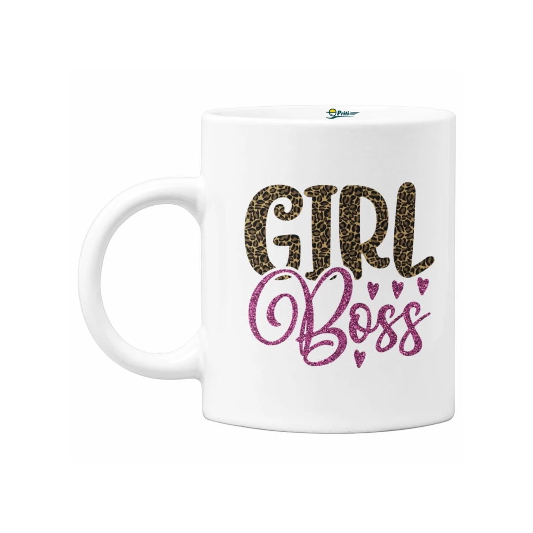 Cana pentru prietena, Priti Global, Girl boss, pink330 ml - 