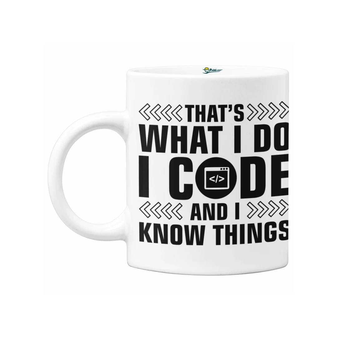 Cana programatori, Priti Global, I code and I know things, 330 ml - 