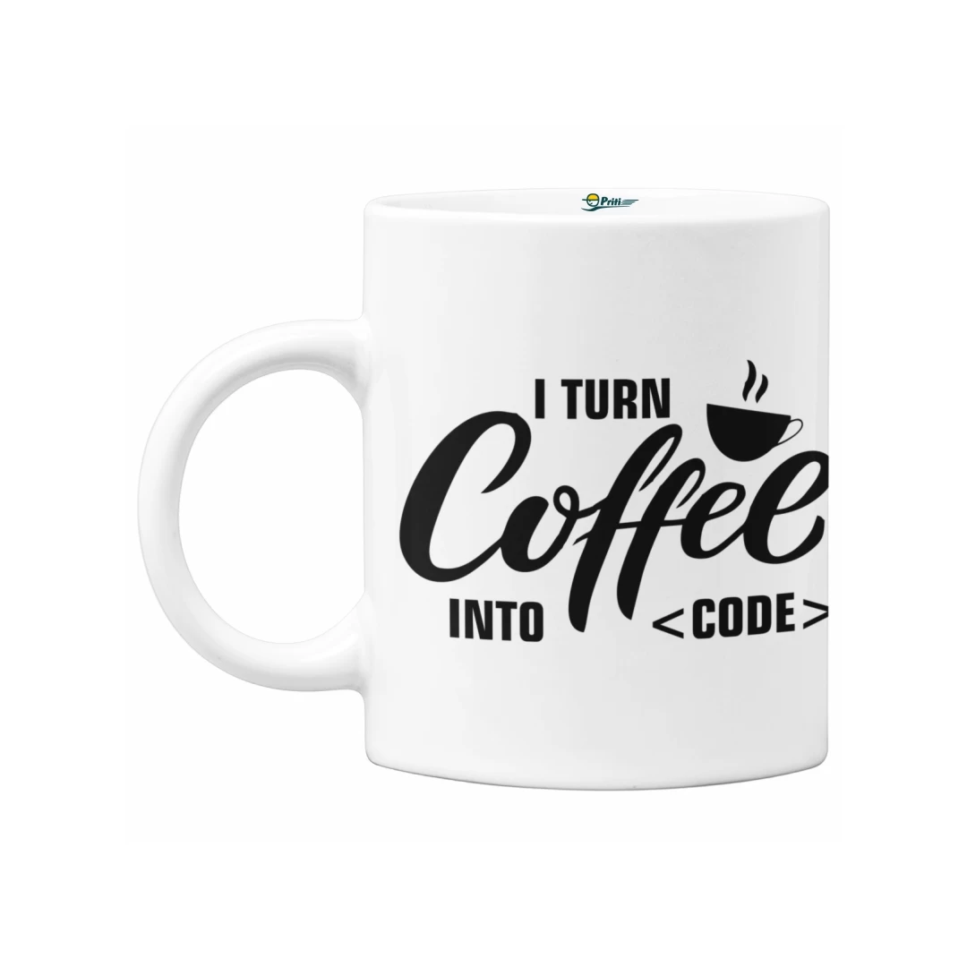 Cana programatori, Priti Global, I turn coffee into code, 330 ml - 