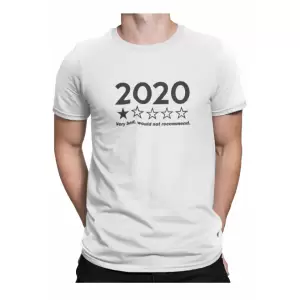 Tricou pentru barbati personalizat cu textul 2020 - foarte rau, nu recomand, Priti Global, Alb, L - Avem pentru tine tricou alb personalizat pentru barbati. Produse de calitate la preturi avantajoase.