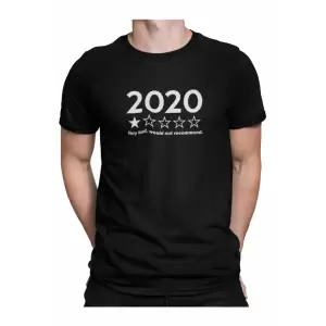 Tricou pentru barbati personalizat cu textul 2020 - foarte rau, nu recomand, Priti Global, Negru, S - Avem pentru tine tricou negru personalizat pentru barbati. Produse de calitate la preturi avantajoase.