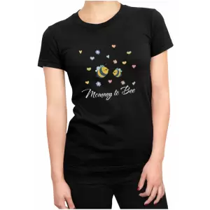 Tricou pentru o viitoare mamica, Priti Global, Mommy to bee, cu albinute, Negru, S - Avem pentru tine tricou negru personalizat pentru mamica. Produse de calitate la preturi avantajoase.