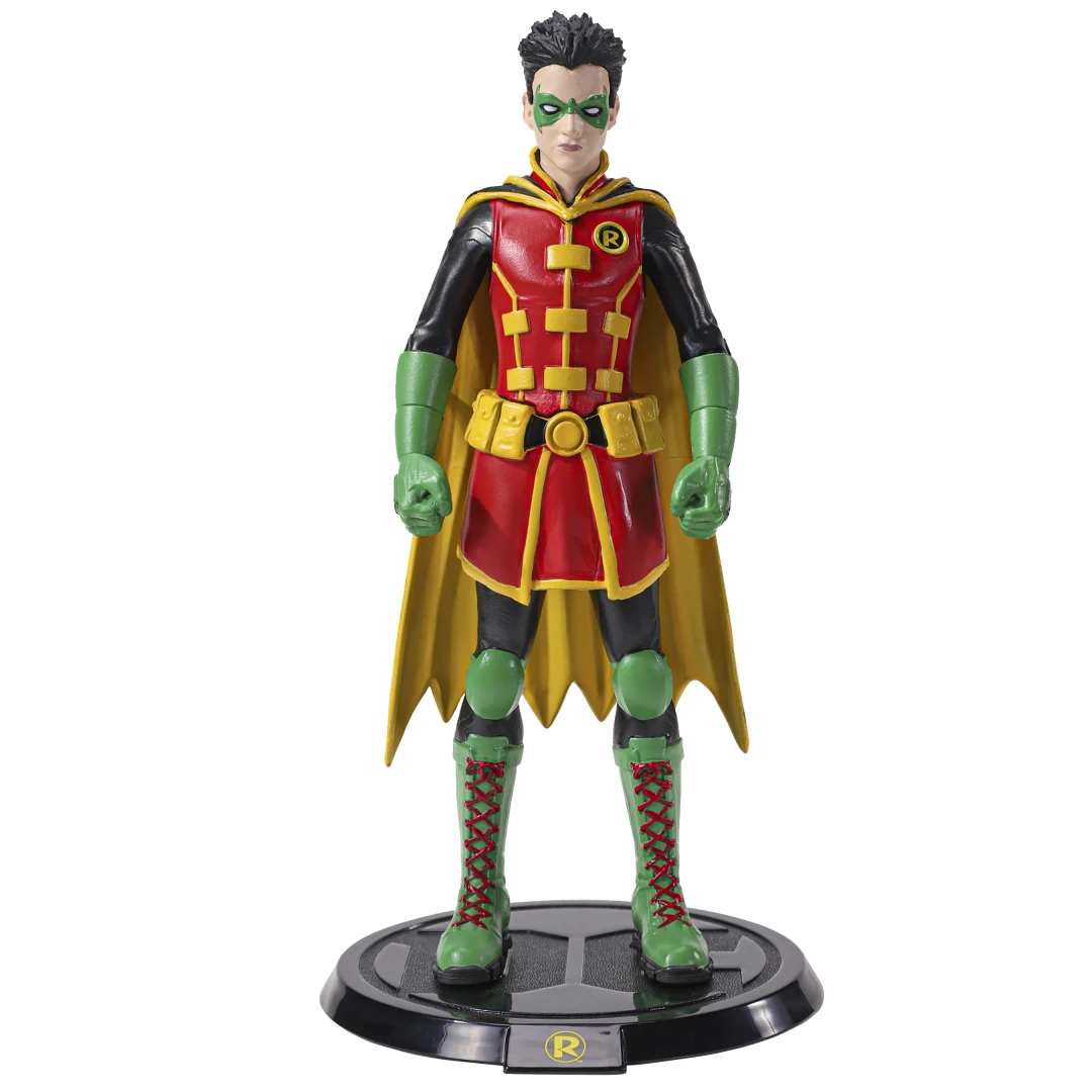 Figurina Robin articulata IdeallStore®, Boy Wonder, editie de colectie, 17 cm, stativ inclus - 
