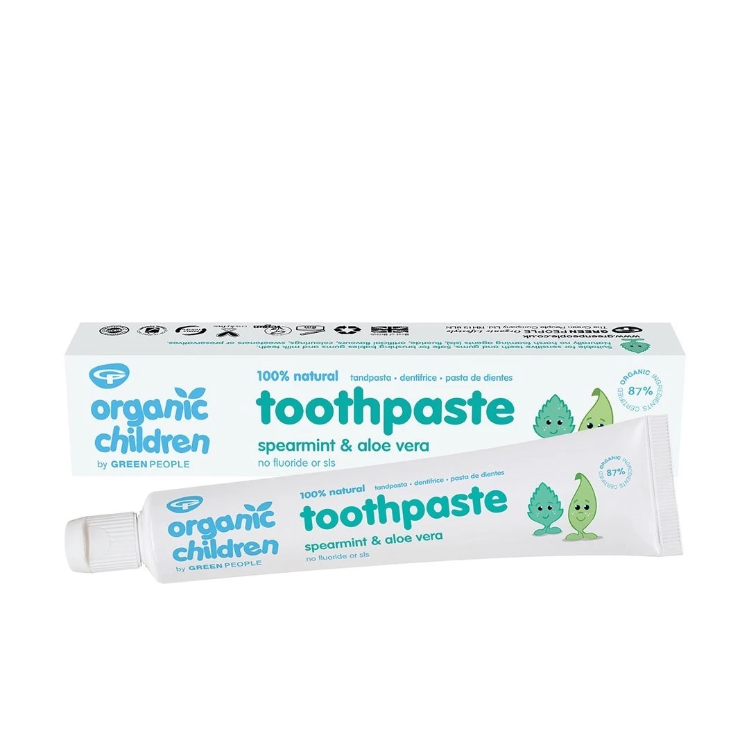 Pasta de dinti bio pentru copii cu menta si aloe vera - 