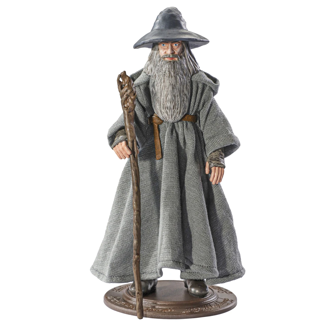 Figurina articulata Gandalf IdeallStore®, Grey Mithrandir, editie de colectie, 18 cm, stativ inclus - 